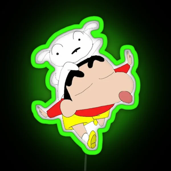Shin Chan And Shiro RGB Neon Sign