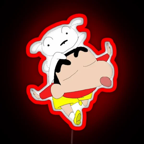 Shin Chan And Shiro RGB Neon Sign