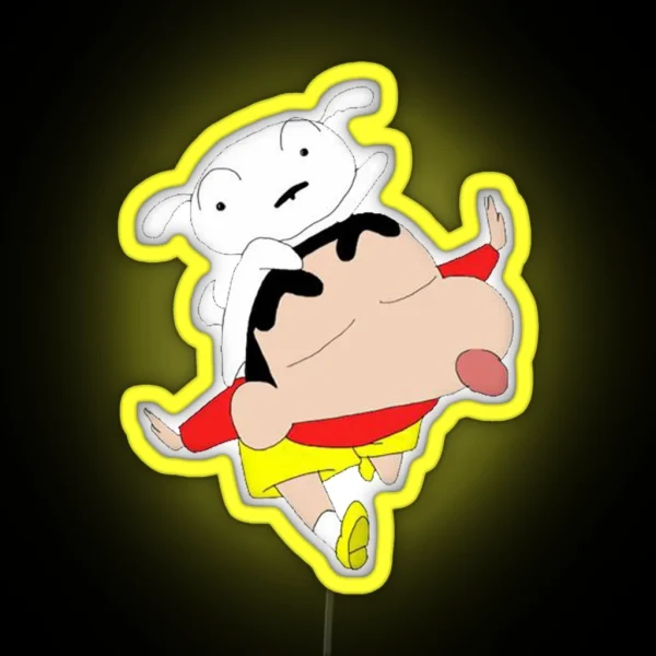 Shin Chan And Shiro RGB Neon Sign