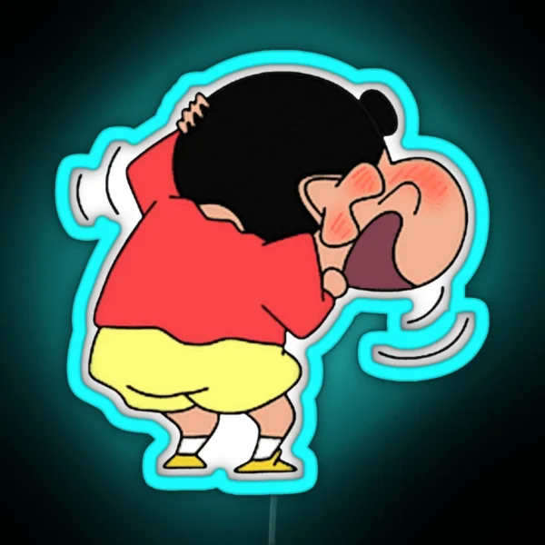 Shin Chan Blushing T RGB Neon Sign