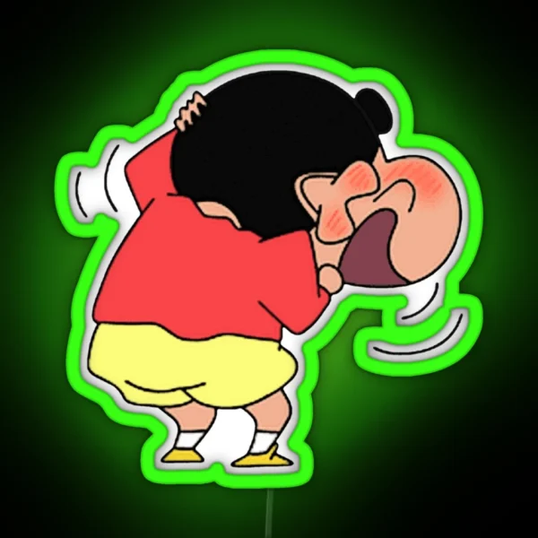Shin Chan Blushing T RGB Neon Sign