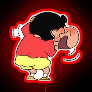 Shin Chan Blushing T RGB Neon Sign