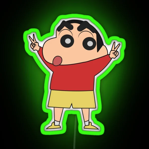 Shin Chan For President RGB Neon Sign