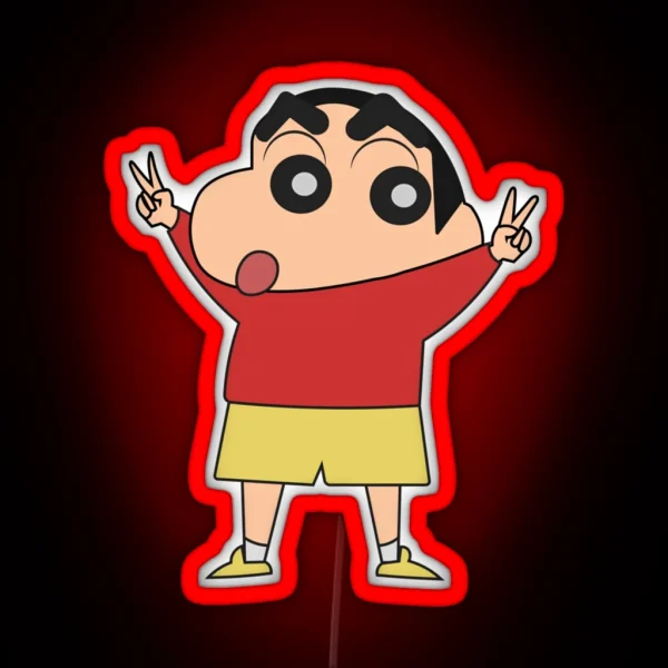 Shin Chan For President RGB Neon Sign