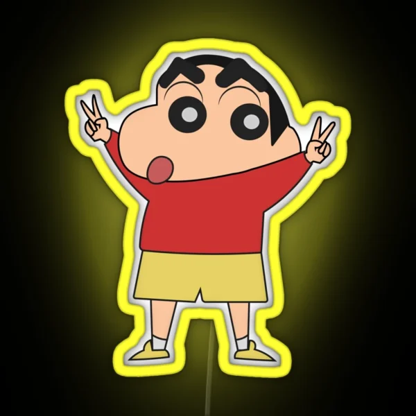 Shin Chan For President RGB Neon Sign