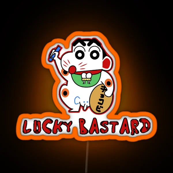Shin Chan Lucky Bastard RGB Neon Sign