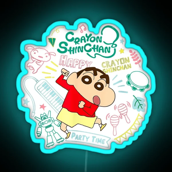 Shin Chan Shin Chan Shin Chan Shin Chan Fun RGB Neon Sign