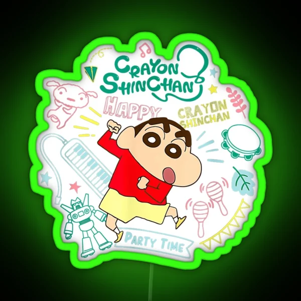 Shin Chan Shin Chan Shin Chan Shin Chan Fun RGB Neon Sign