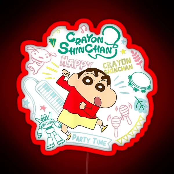 Shin Chan Shin Chan Shin Chan Shin Chan Fun RGB Neon Sign