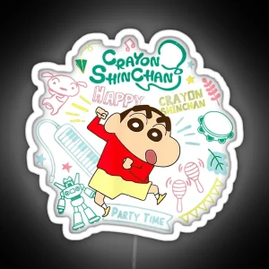 Shin Chan Shin Chan Shin Chan Shin Chan Fun RGB Neon Sign