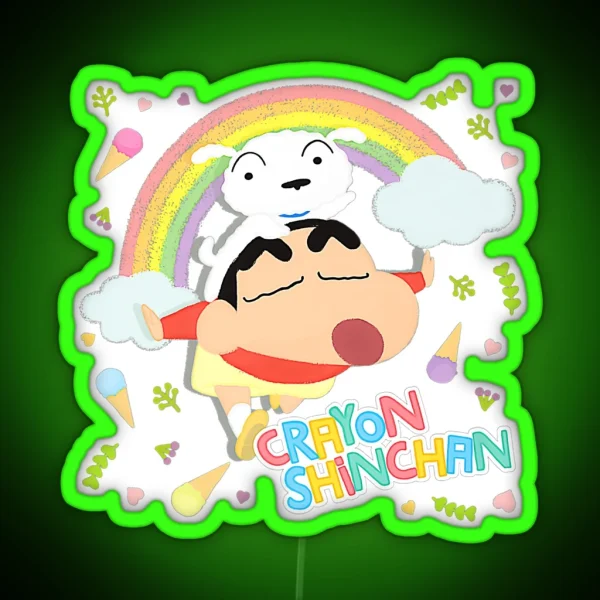 Shin Chan Shin Chan Shin Chan Shin Chan Shin Chan Nn RGB Neon Sign