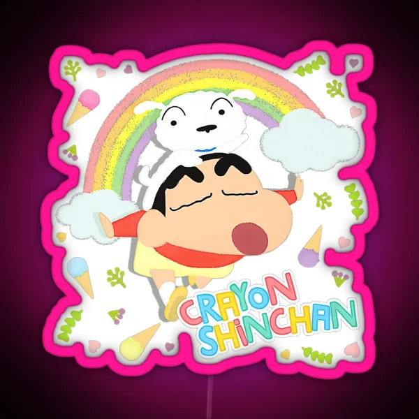 Shin Chan Shin Chan Shin Chan Shin Chan Shin Chan Nn RGB Neon Sign