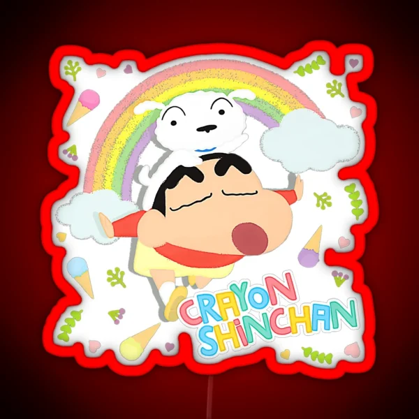 Shin Chan Shin Chan Shin Chan Shin Chan Shin Chan Nn RGB Neon Sign