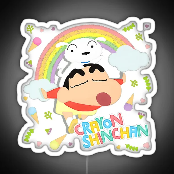 Shin Chan Shin Chan Shin Chan Shin Chan Shin Chan Nn RGB Neon Sign