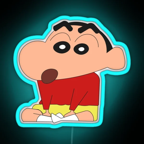 Shin Chan Sitting RGB Neon Sign