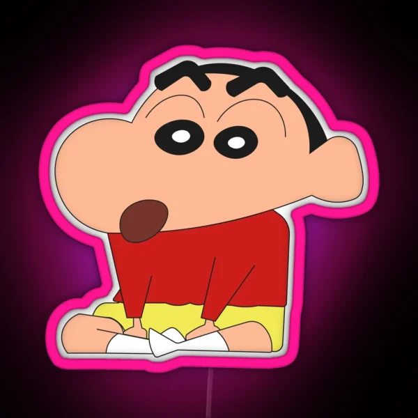 Shin Chan Sitting RGB Neon Sign