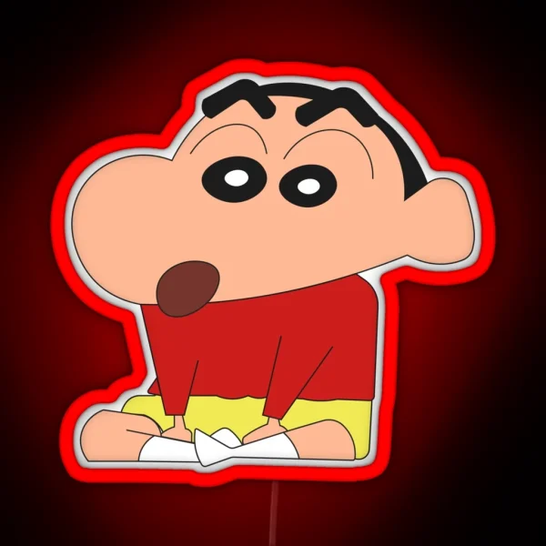 Shin Chan Sitting RGB Neon Sign