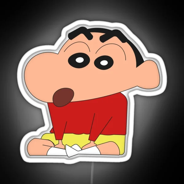 Shin Chan Sitting RGB Neon Sign