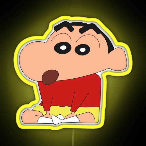Shin Chan Sitting RGB Neon Sign