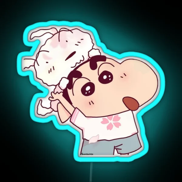 Shinchan And Shero RGB Neon Sign