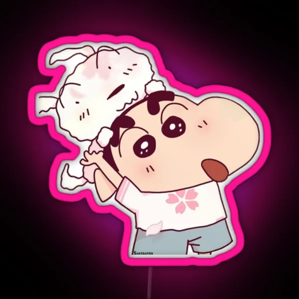 Shinchan And Shero RGB Neon Sign