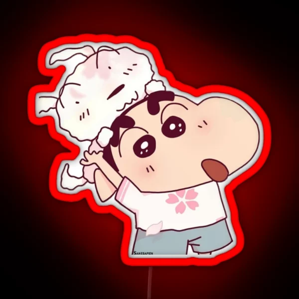 Shinchan And Shero RGB Neon Sign