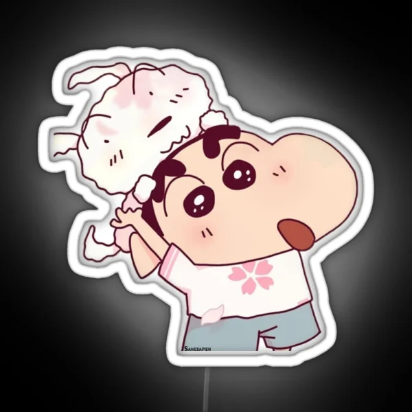 Shinchan And Shero RGB Neon Sign