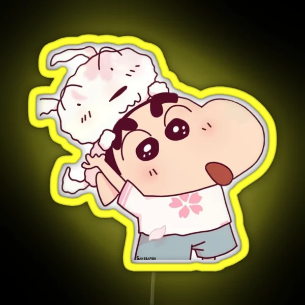 Shinchan And Shero RGB Neon Sign