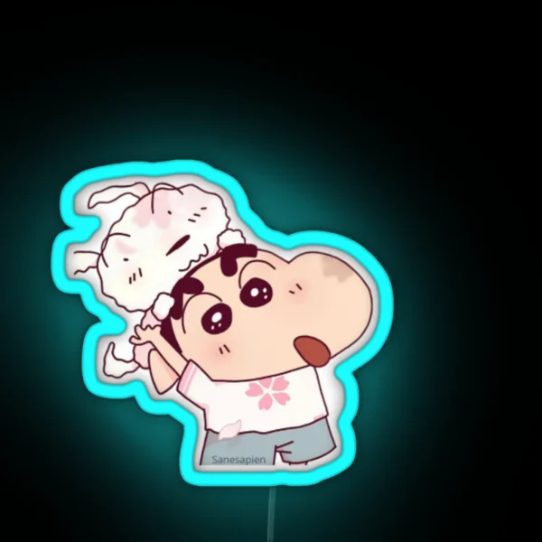Shinchan And Shero RGB Neon Sign