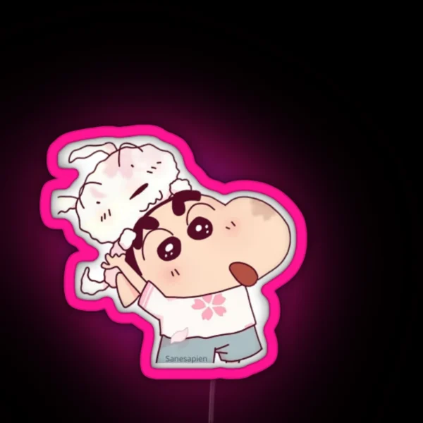 Shinchan And Shero RGB Neon Sign