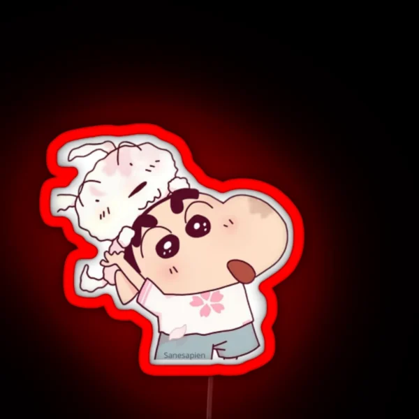 Shinchan And Shero RGB Neon Sign
