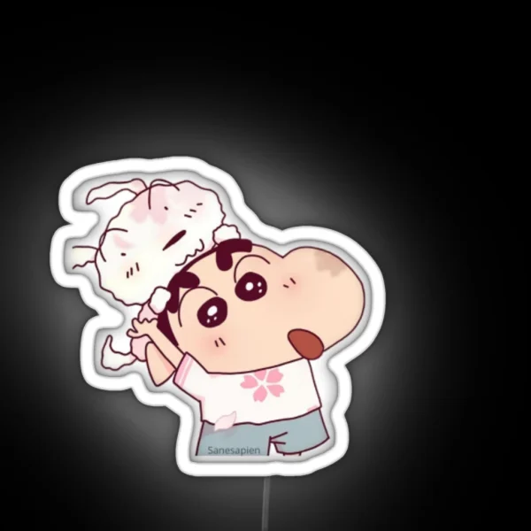 Shinchan And Shero RGB Neon Sign