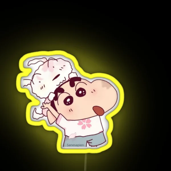 Shinchan And Shero RGB Neon Sign