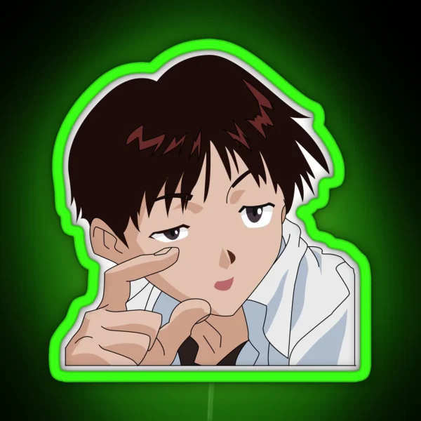 Shinji Evangelion Meme RGB Neon Sign