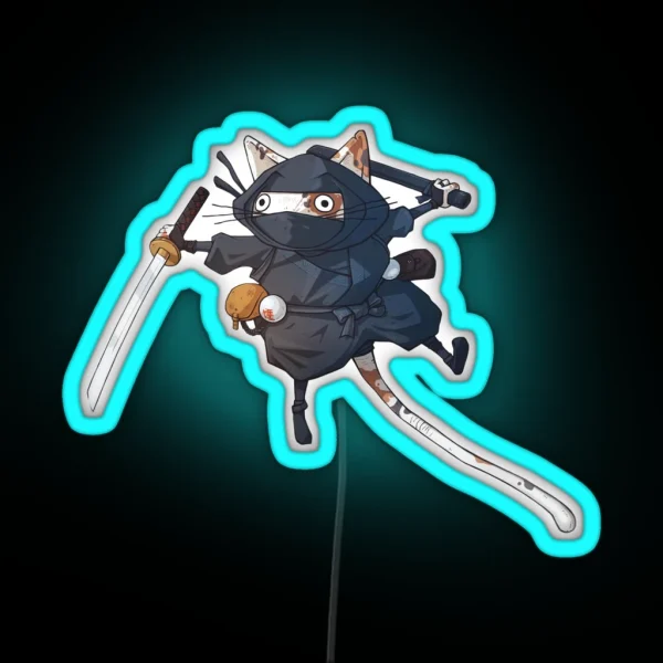 Shinobi Cat RGB Neon Sign