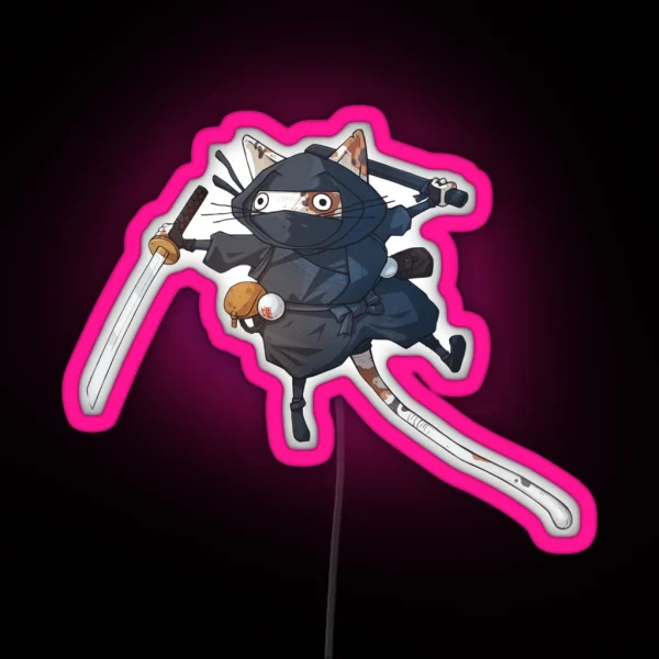 Shinobi Cat RGB Neon Sign