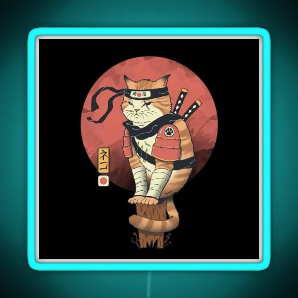 Shinobi Cat RGB Neon Sign