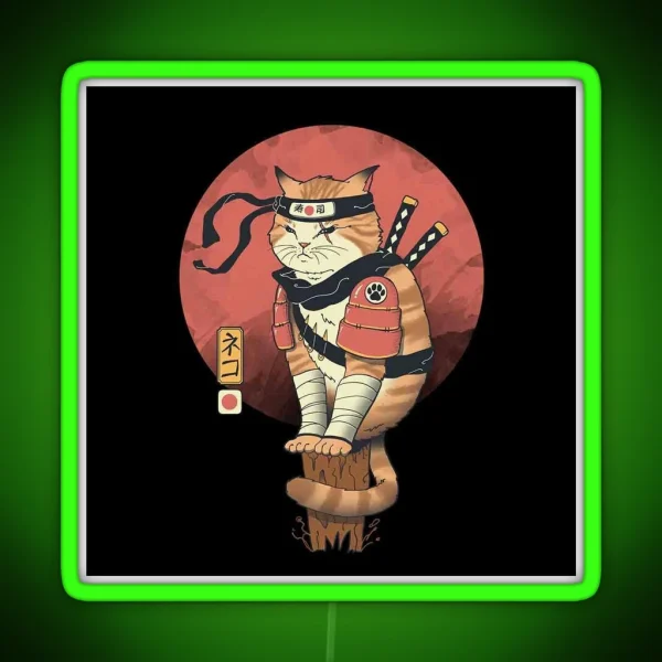Shinobi Cat RGB Neon Sign