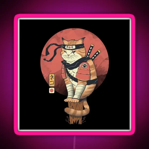 Shinobi Cat RGB Neon Sign