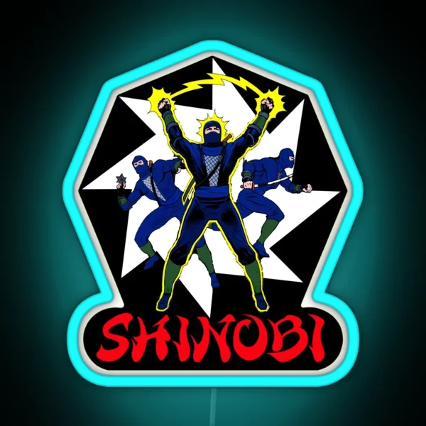 Shinobi Retro Arcade RGB Neon Sign