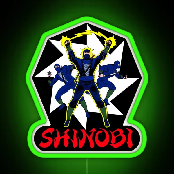 Shinobi Retro Arcade RGB Neon Sign