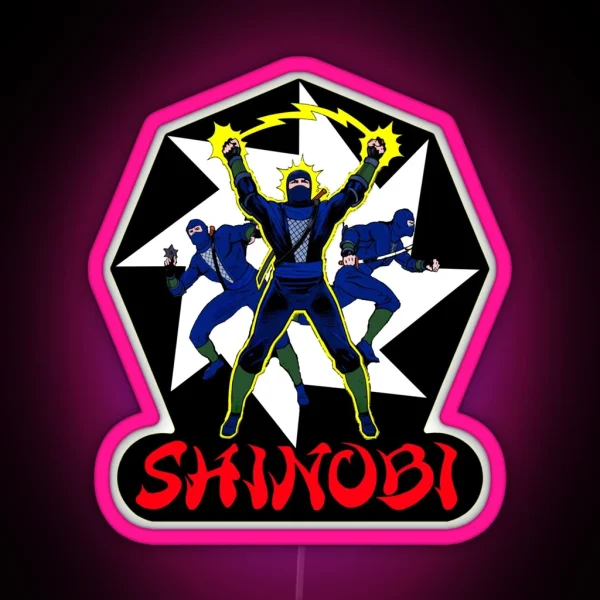 Shinobi Retro Arcade RGB Neon Sign