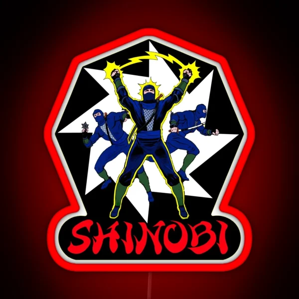 Shinobi Retro Arcade RGB Neon Sign
