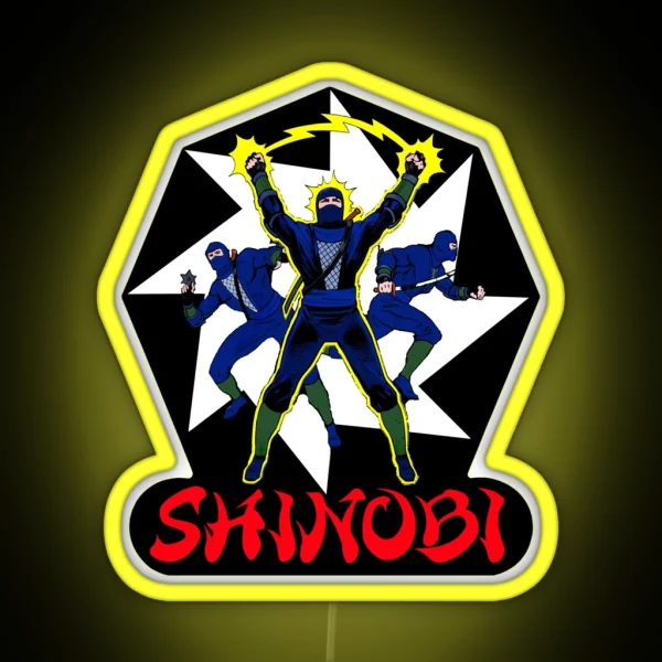Shinobi Retro Arcade RGB Neon Sign