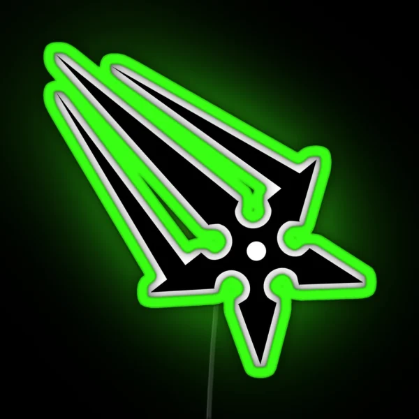 Shinobi Weapons Shuriken RGB Neon Sign