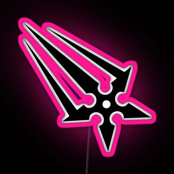 Shinobi Weapons Shuriken RGB Neon Sign