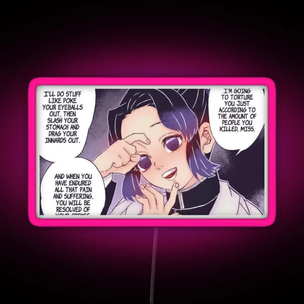 Shinobu Colored Panel 4 RGB Neon Sign