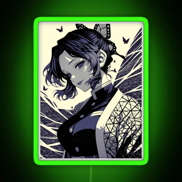 Shinobu Kocho Demon Slayer 13 RGB Neon Sign