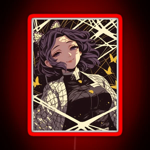 Shinobu Kocho Demon Slayer 15 RGB Neon Sign