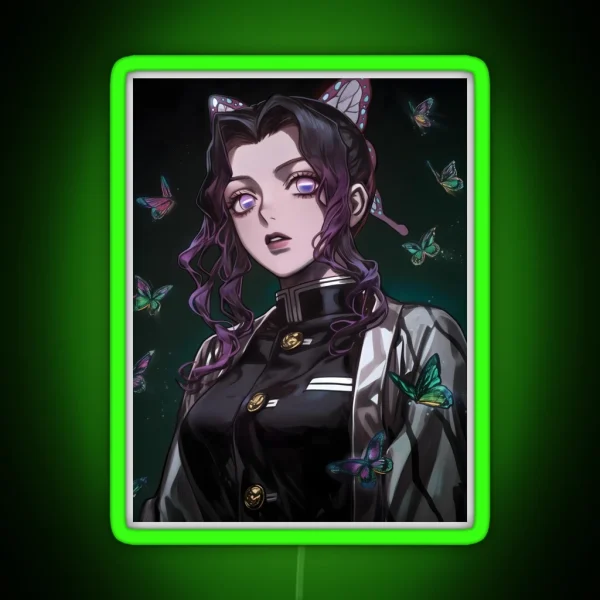 Shinobu Kocho Demon Slayer 19 RGB Neon Sign